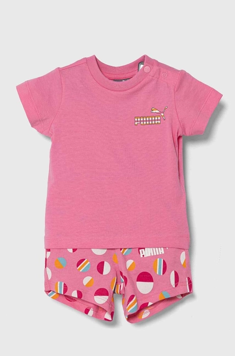 Otroški komplet Puma ESS+ SUMMER CAMP Infants Set JS roza barva