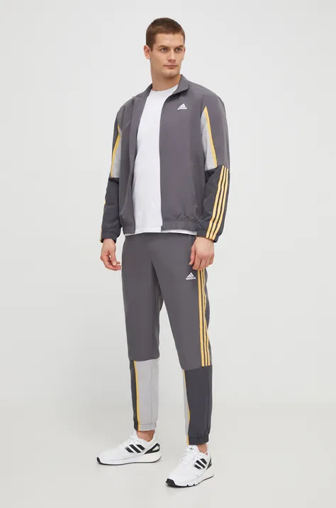 Спортивный костюм adidas мужской цвет серый