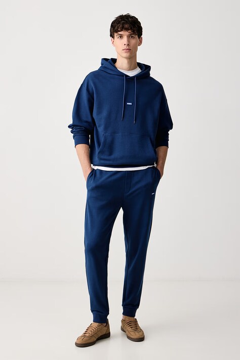 HUGO Blue Dres męski bawełniany NalonsoNap granatowy 50522369