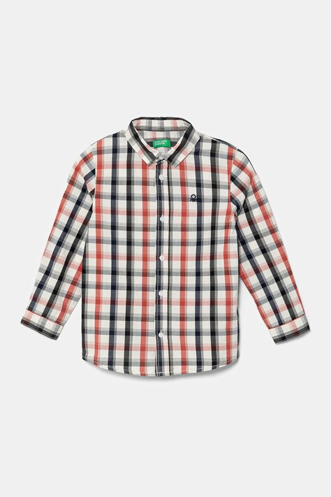 Детская хлопковая рубашка United Colors of Benetton