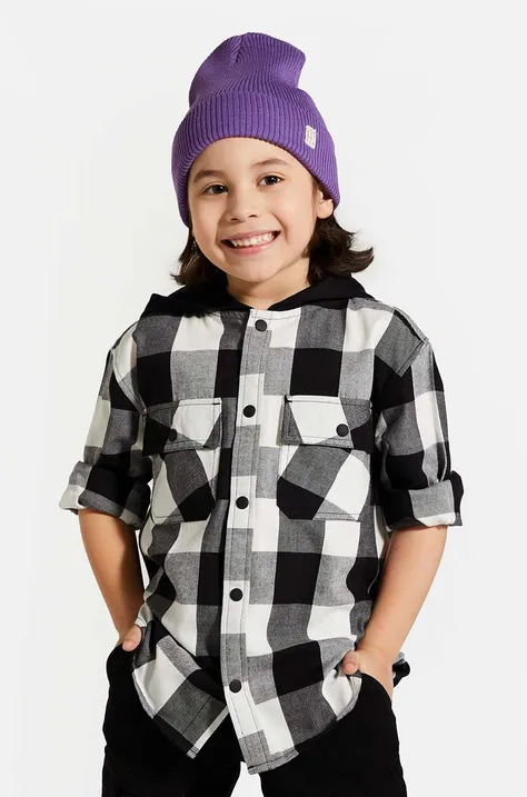 Детская хлопковая рубашка Coccodrillo цвет чёрный