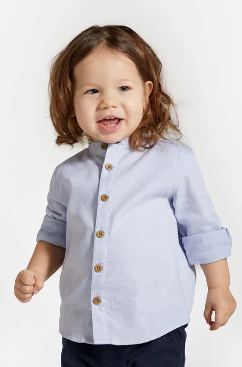 Бебешка риза Coccodrillo в синьо