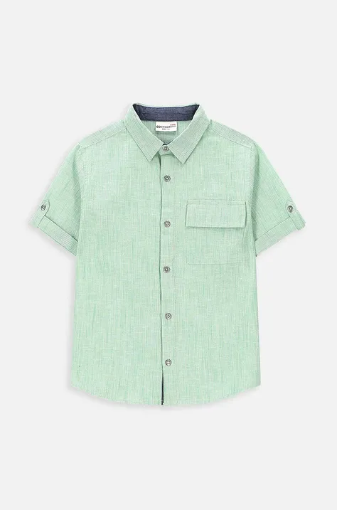 Παιδικό πουκάμισο Coccodrillo χρώμα: πράσινο