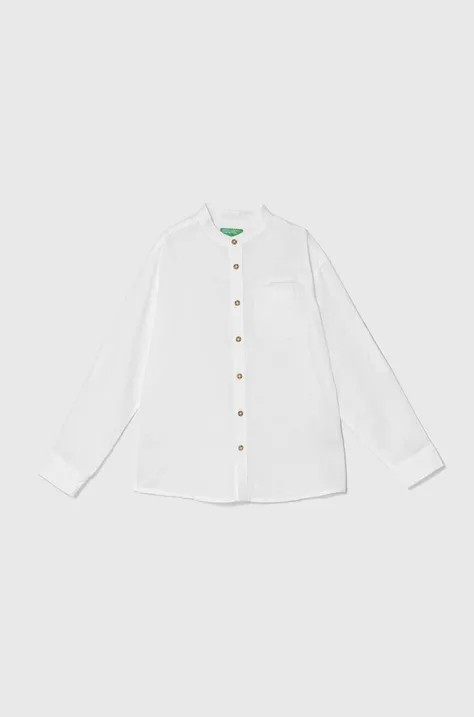 Detská košeľa United Colors of Benetton biela farba