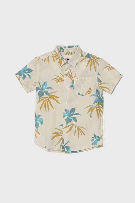 Quiksilver koszula bawełniana dziecięca APEROCLASSYOUTH kolor beżowy