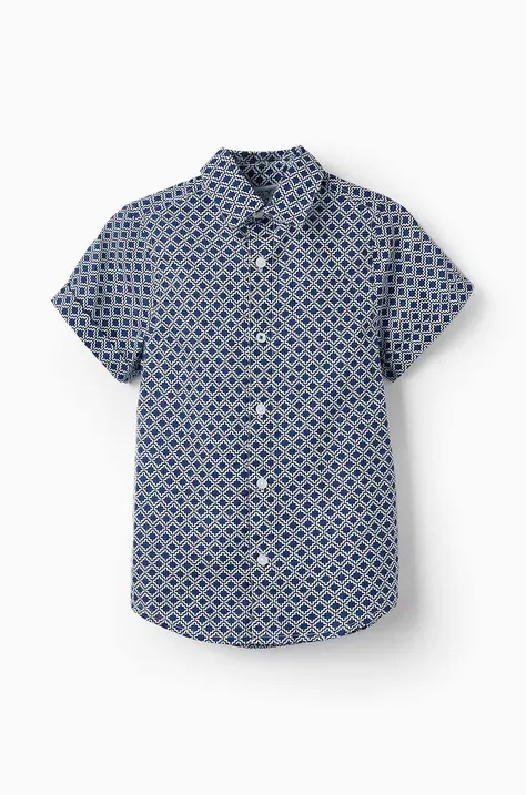 Παιδικό βαμβακερό πουκάμισο zippy χρώμα: ναυτικό μπλε