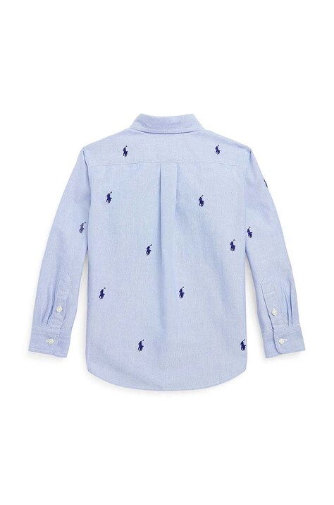 Дитяча бавовняна сорочка Polo Ralph Lauren — SS24-KDB05S, блакитний — фото 3