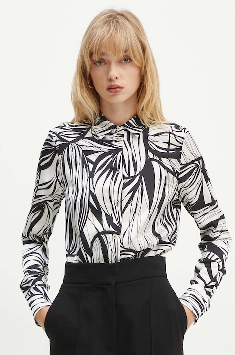 Πουκάμισο Marciano Guess χρώμα: μαύρο