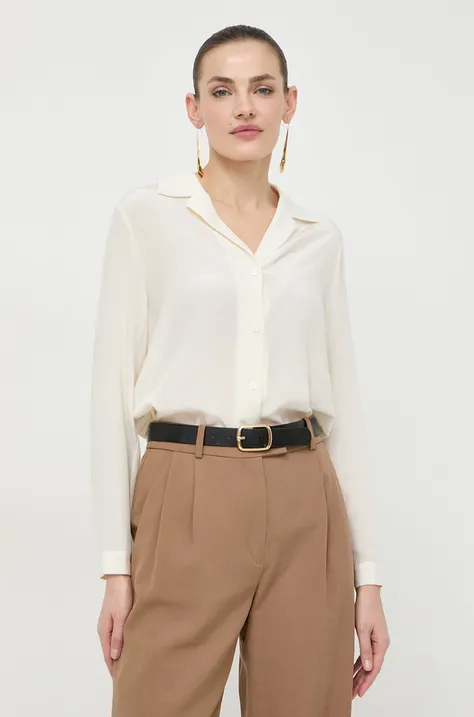 Luisa Spagnoli camicia in seta colore beige