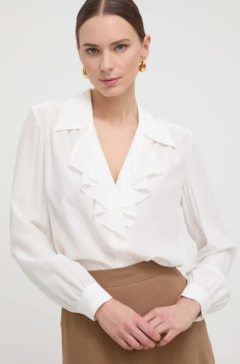 Luisa Spagnoli camicia in seta colore beige