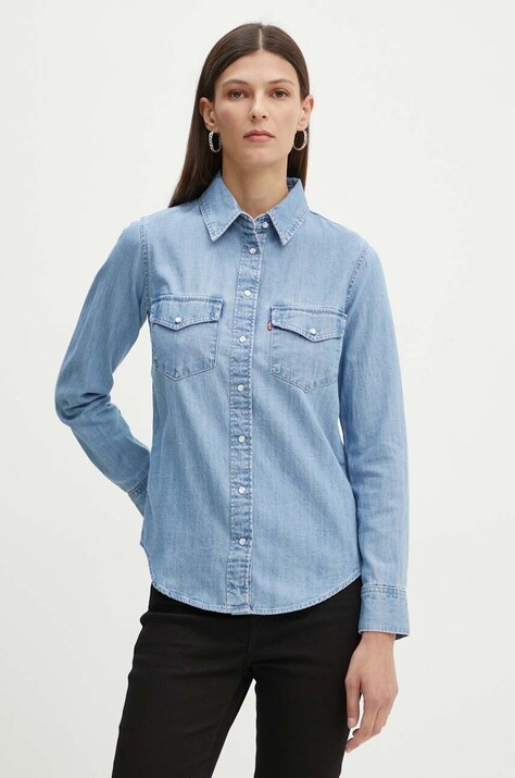 Džínová košile Levi's dámská, regular, s klasickým límcem