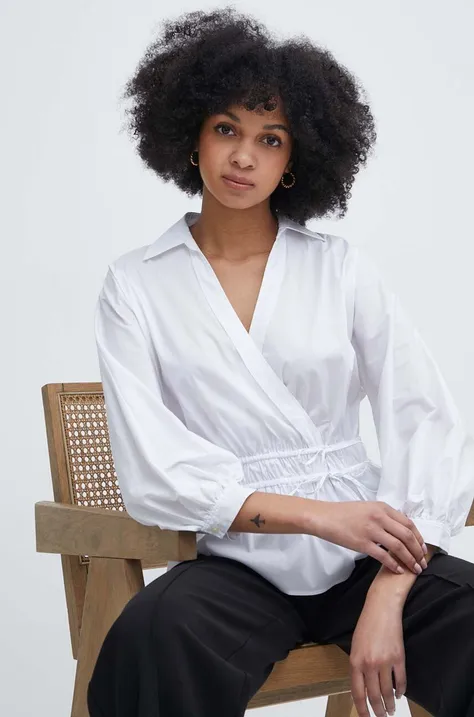 Блузка Lauren Ralph Lauren жіноча колір білий однотонна 200933014