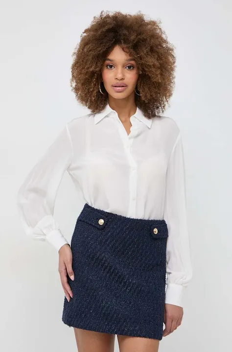 Košeľa Armani Exchange dámska, biela farba, voľný strih, s klasickým golierom, 3DYC09 YNXZZ