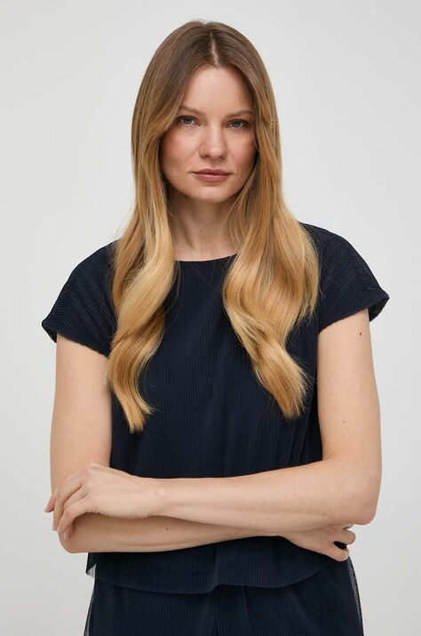 Блуза Armani Exchange в тъмносиньо с десен 3DYH10 YN8QZ