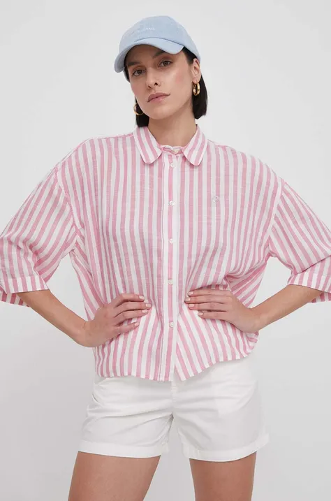 Рубашка North Sails женская цвет розовый relaxed классический воротник 065387
