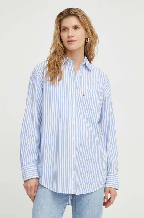 Levi's camicia in cotone donna colore blu