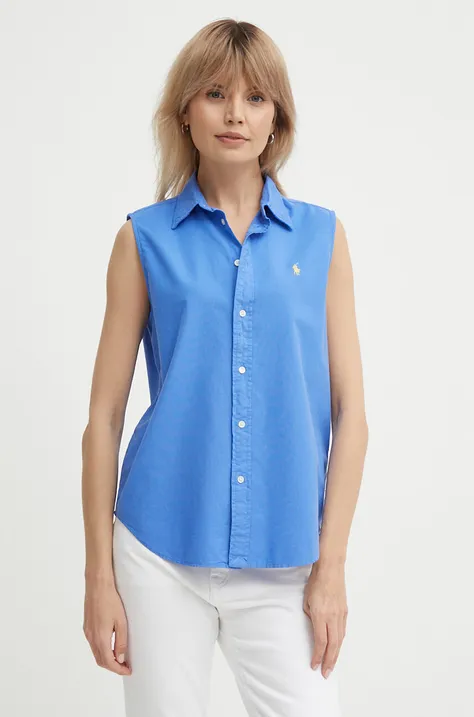 Pamučna košulja Polo Ralph Lauren za žene, regular, s klasičnim ovratnikom, 211906512211906512