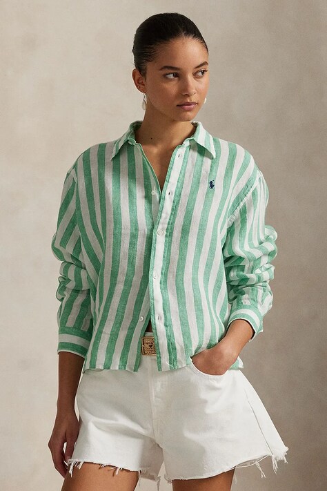 Polo Ralph Lauren camasa de in cu guler clasic, relaxed, 211935130
