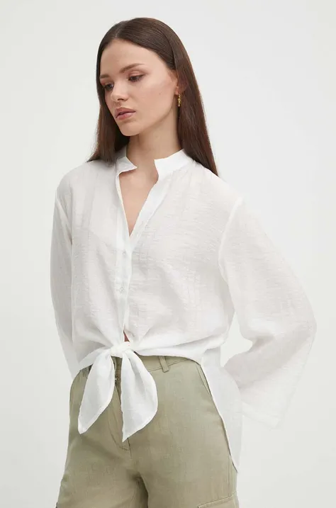Košeľa Sisley dámska, béžová farba, voľný strih