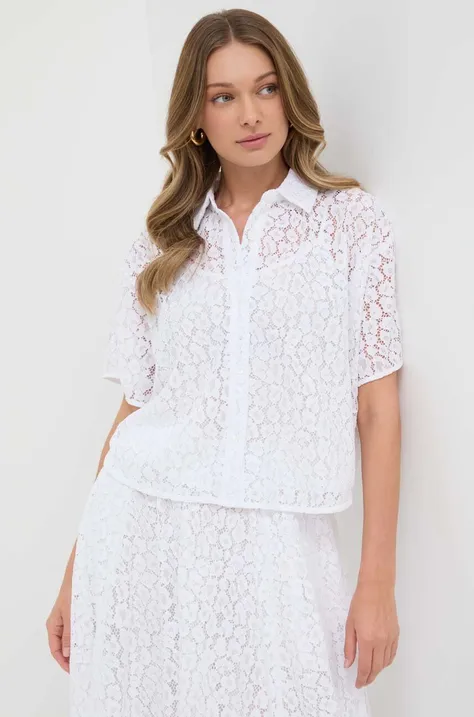 Рубашка MICHAEL Michael Kors женская цвет белый relaxed классический воротник