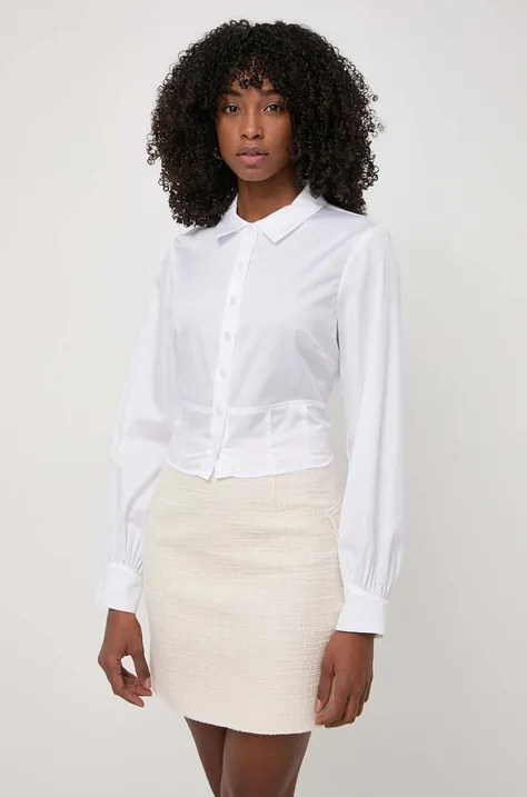 Сорочка Guess MONICA жіноча колір білий regular класичний комір W4GH09 WAF10