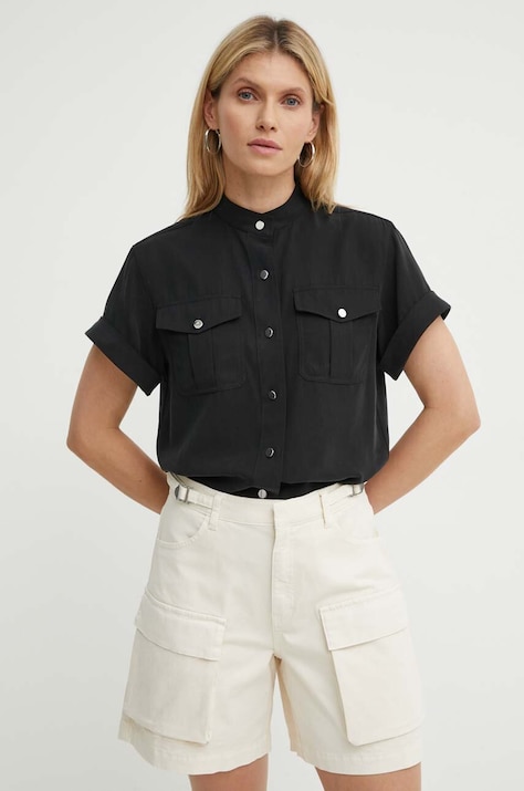 Theory camasa femei, culoarea negru, regular