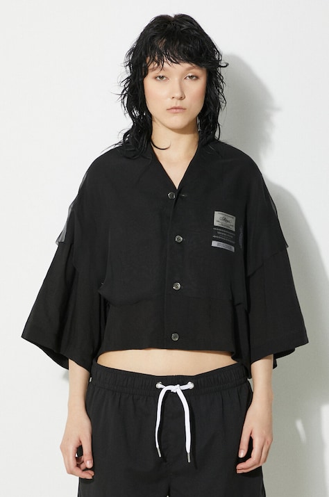 Рубашка Undercover Shirt женская цвет чёрный relaxed UC1D1406.2