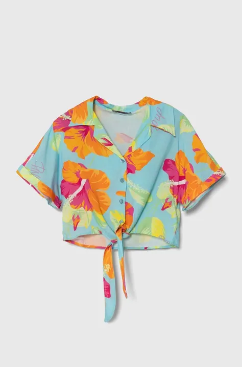 Παιδικό πουκάμισο Pinko Up χρώμα: τιρκουάζ
