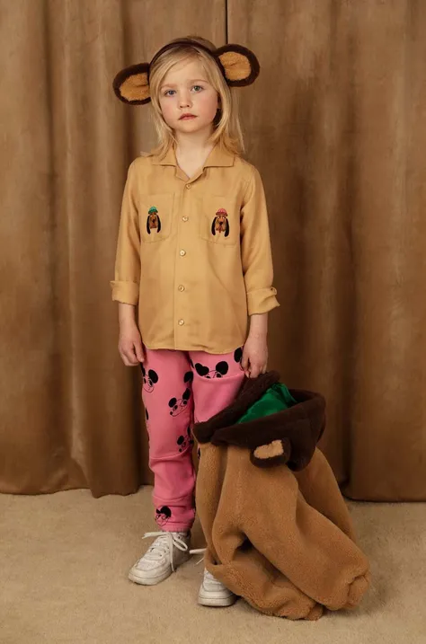 Παιδικό πουκάμισο Mini Rodini χρώμα: μπεζ
