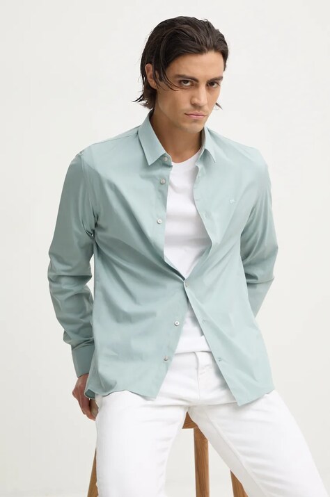 Calvin Klein camicia uomo colore turchese
