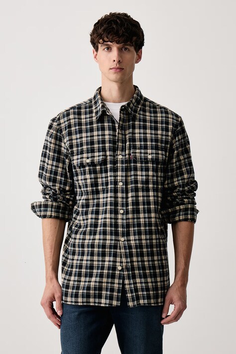 Levi's Koszula męska jeansowa JACKSON WORKER niebieska gładka 19573