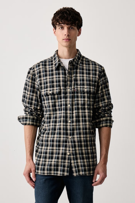 Levi's Koszula męska jeansowa JACKSON WORKER niebieska gładka 19573