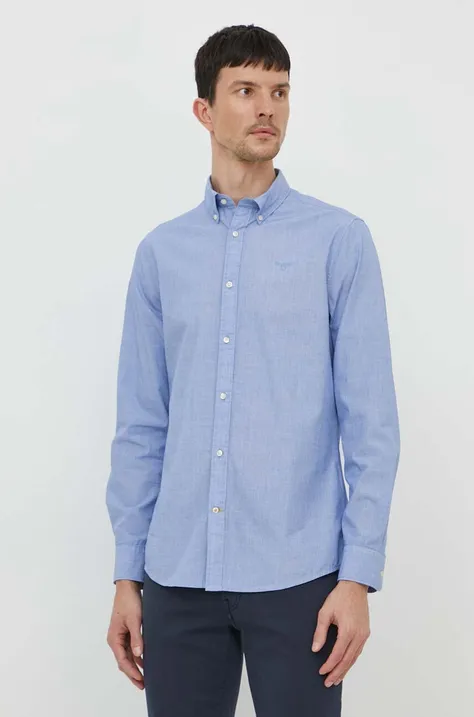 Pamučna košulja Barbour za muškarce, regular, s button-down ovratnikom