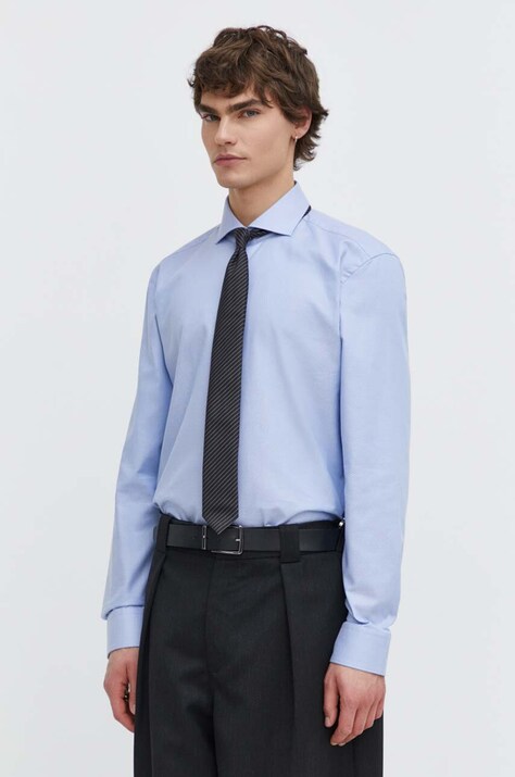 HUGO cămașă din bumbac bărbați, cu guler italian, slim 50513931