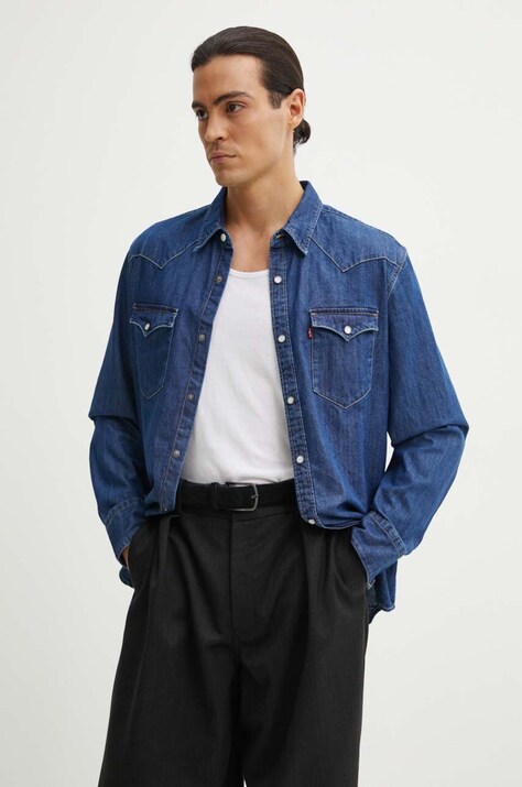 Levi's camasa din bumbac barbati, cu guler clasic, regular