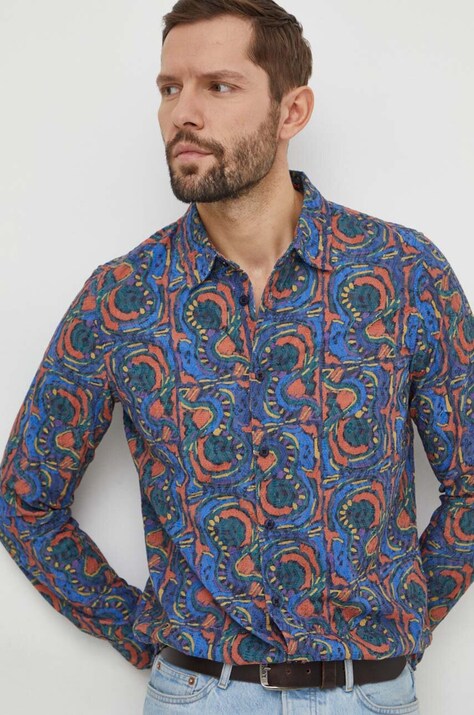 Desigual camasa barbati, cu guler clasic, regular