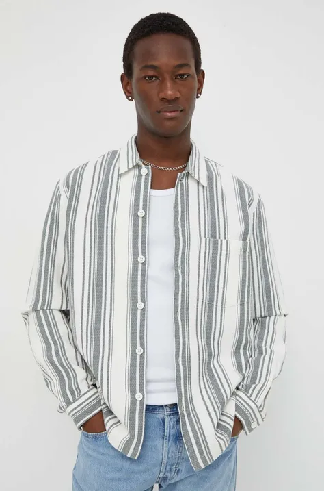 Памучна риза Marc O'Polo мъжка със стандартна кройка с класическа яка