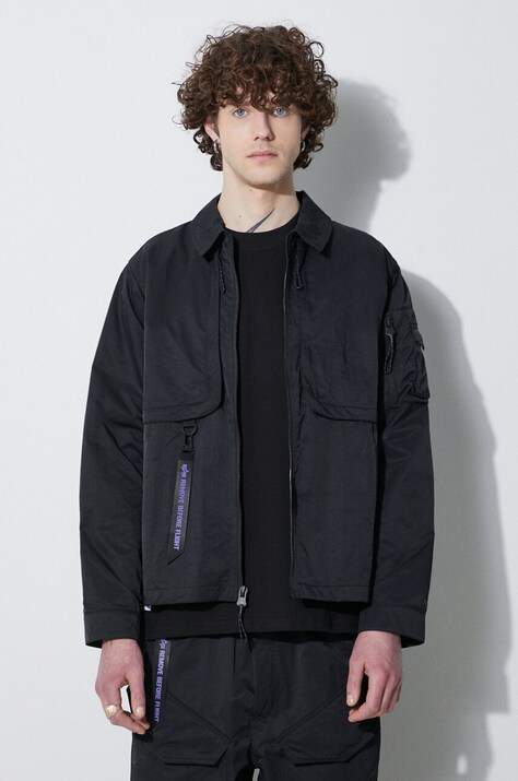 Bunda Alpha Industries Utility UV pánská, černá barva, přechodná, 146118UV