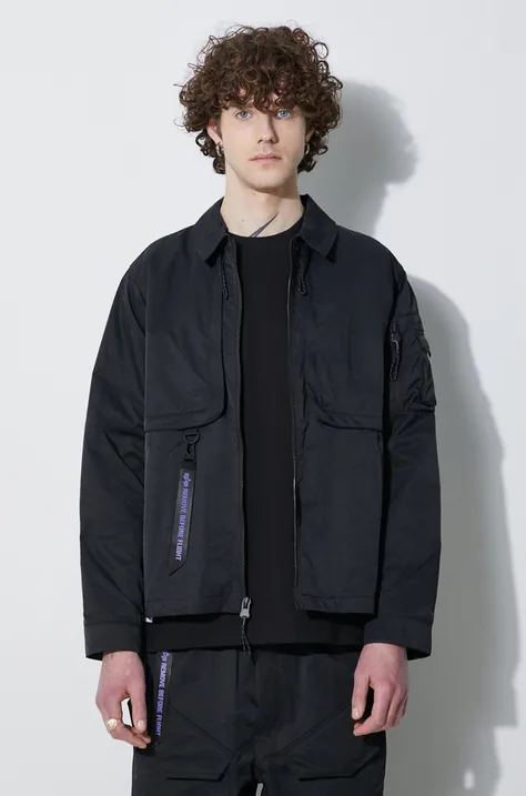 Alpha Industries jacket Utility UV men's black color 146118UV