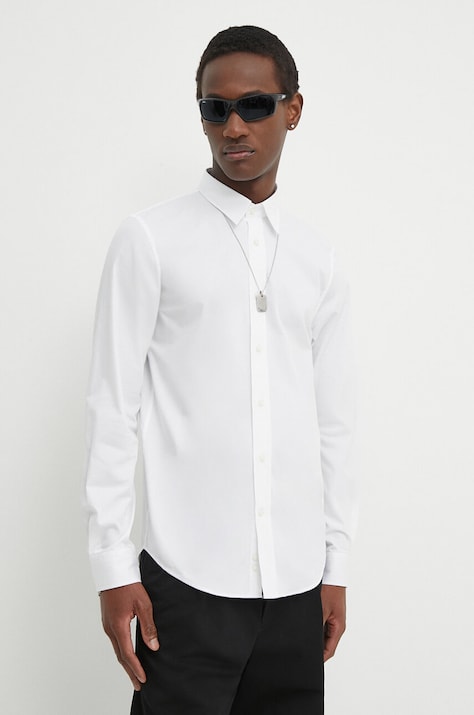 Рубашка Diesel S-BENNY-CL мужская цвет белый slim классический воротник A10617.0QFAV