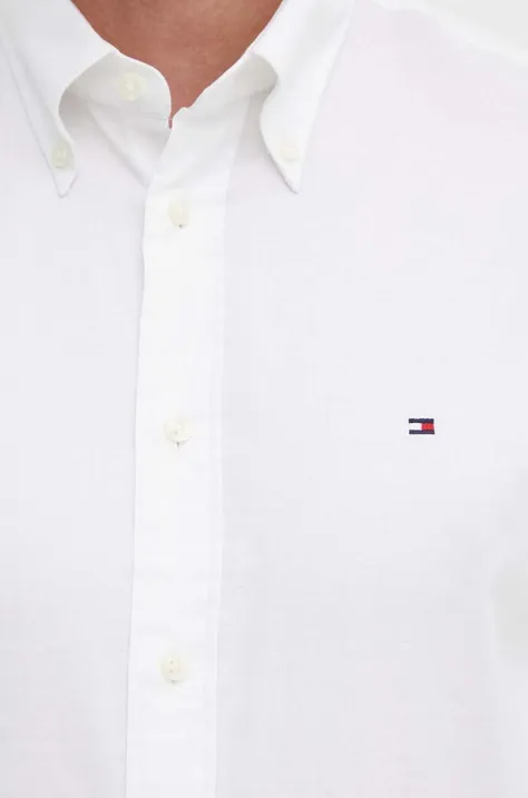 Tommy Hilfiger koszula męska kolor biały regular z kołnierzykiem button-down MW0MW29969