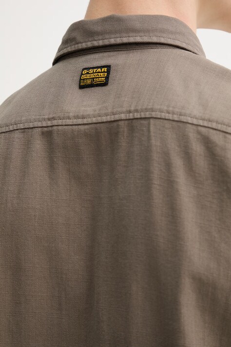 G-Star сорочка чоловіча бавовняна Marine Slim — SS24-KDM0FH, зелений — фото 5