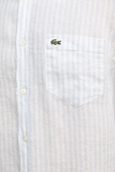 Lacoste сорочка чоловіча лляна — SS24-KDM0K8, блакитний — фото 5