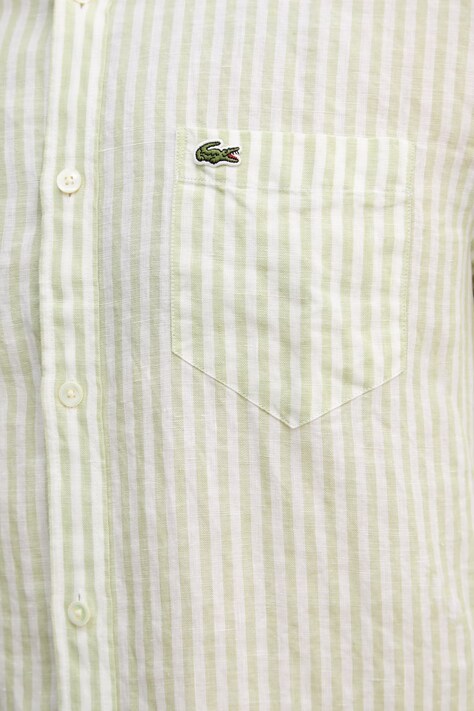 Lacoste сорочка чоловіча лляна — SS24-KDM0K8, зелений — фото 5