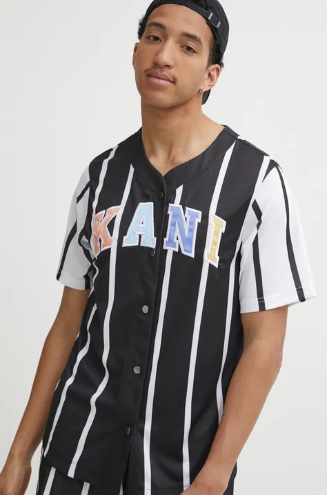 Рубашка Karl Kani мужская цвет чёрный regular