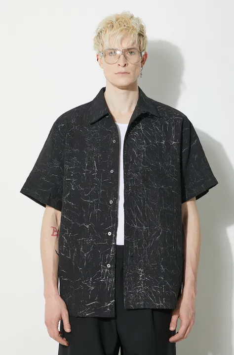 Košulja Han Kjøbenhavn za muškarce, boja: crna, relaxed, M-133651