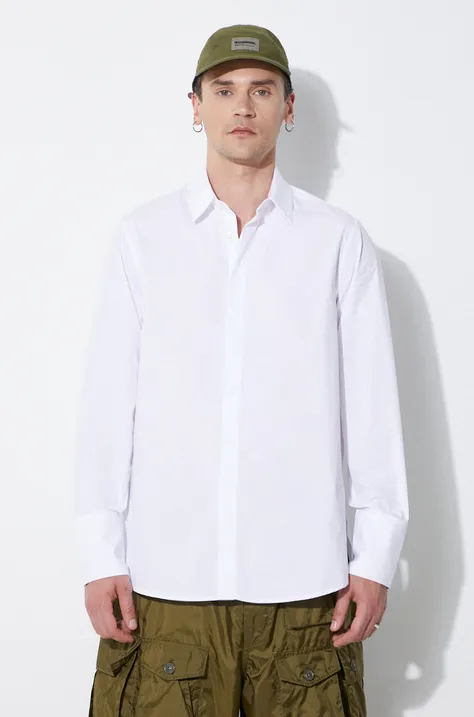 Bavlnená košeľa 424 Shirt Regular Fit pánska, biela farba, regular, s klasickým golierom, FF4SMS14AP-T1681.001