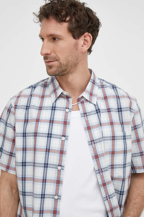 Levi's camicia in cotone uomo colore bianco