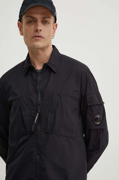 C.P. Company rövid kabát Taylon L Zipped férfi, sötétkék, átmeneti, 16CMSH111A005783G