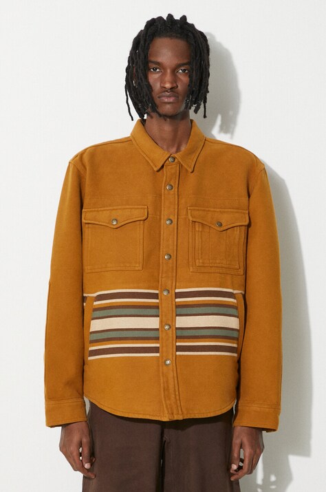 Filson giacca-camicia di cotone Beartooth colore marrone  FMOSH0014